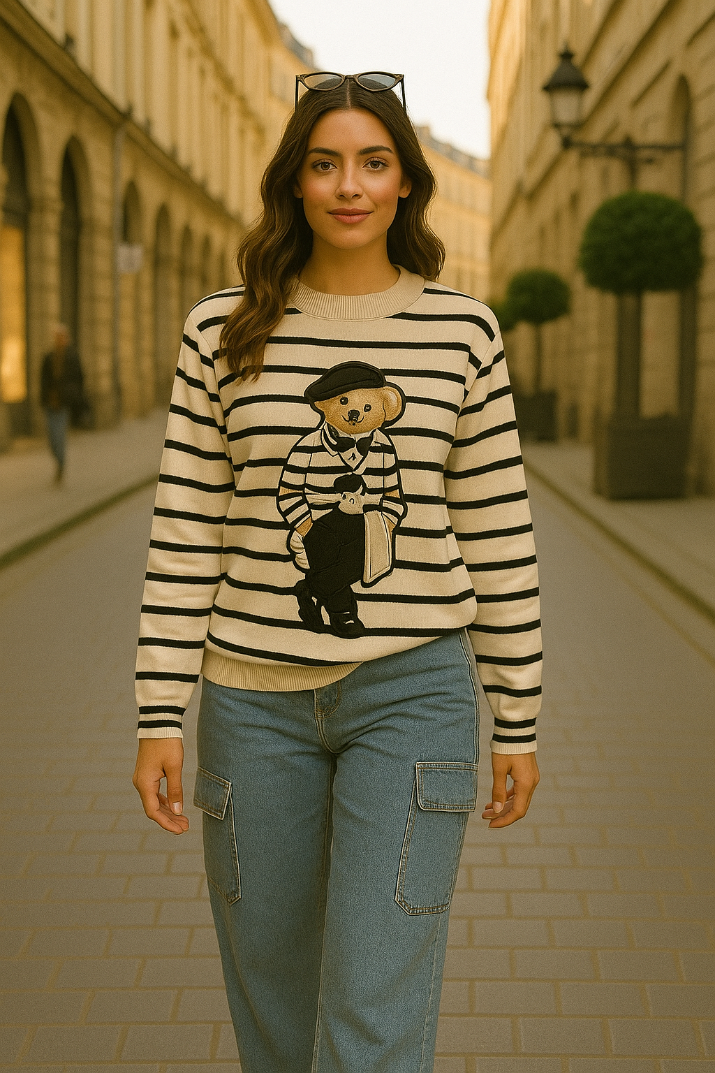 Sweater de oso rayas