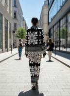 Set de paño tipo lino con diseño de flores unitalla