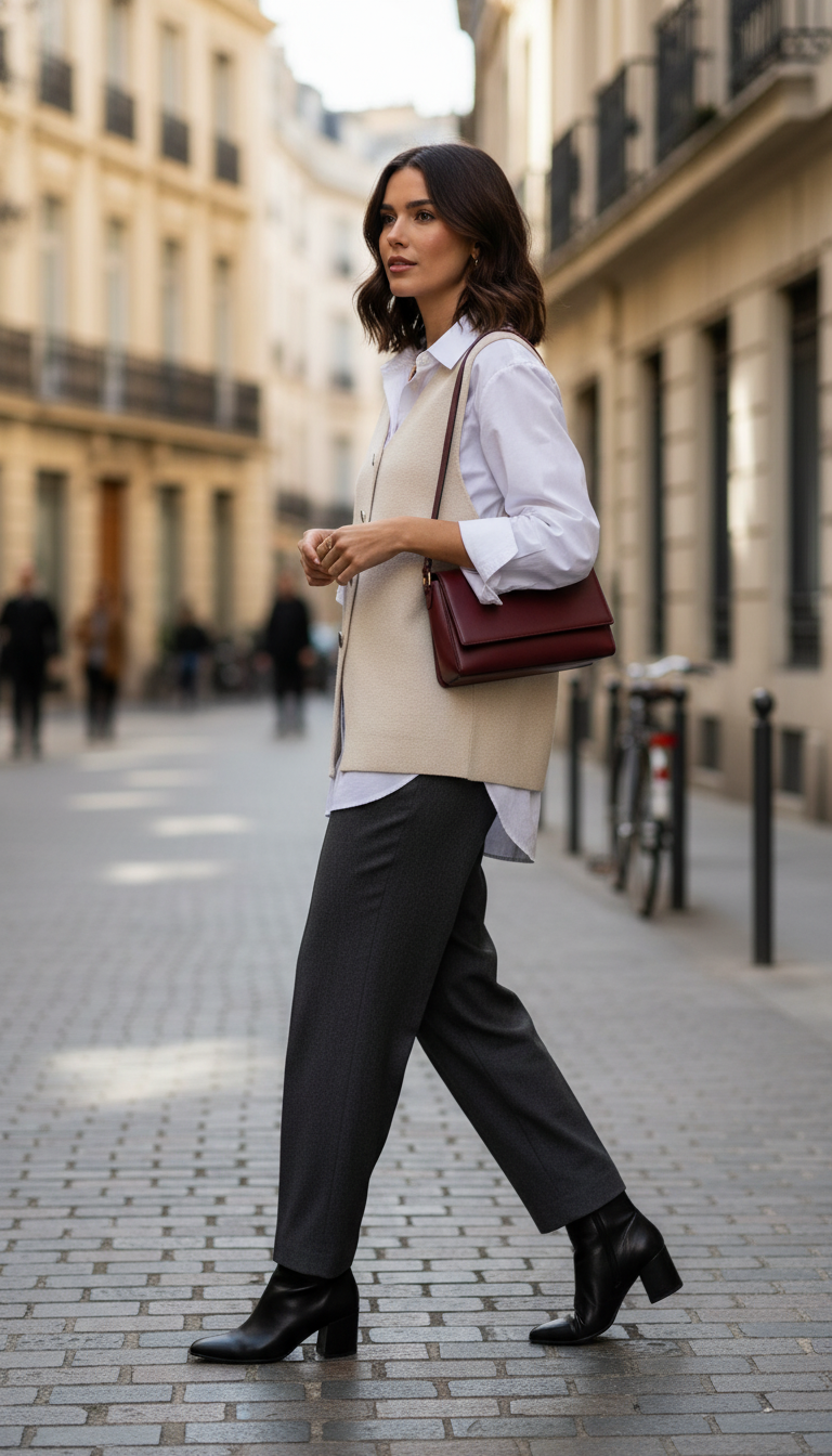 Chaleco De Boton Plateado