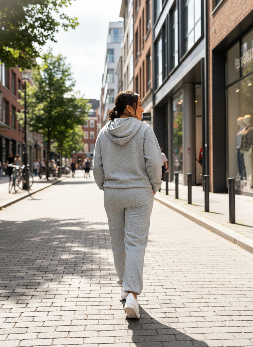 Set de pants con aplicación de brillos