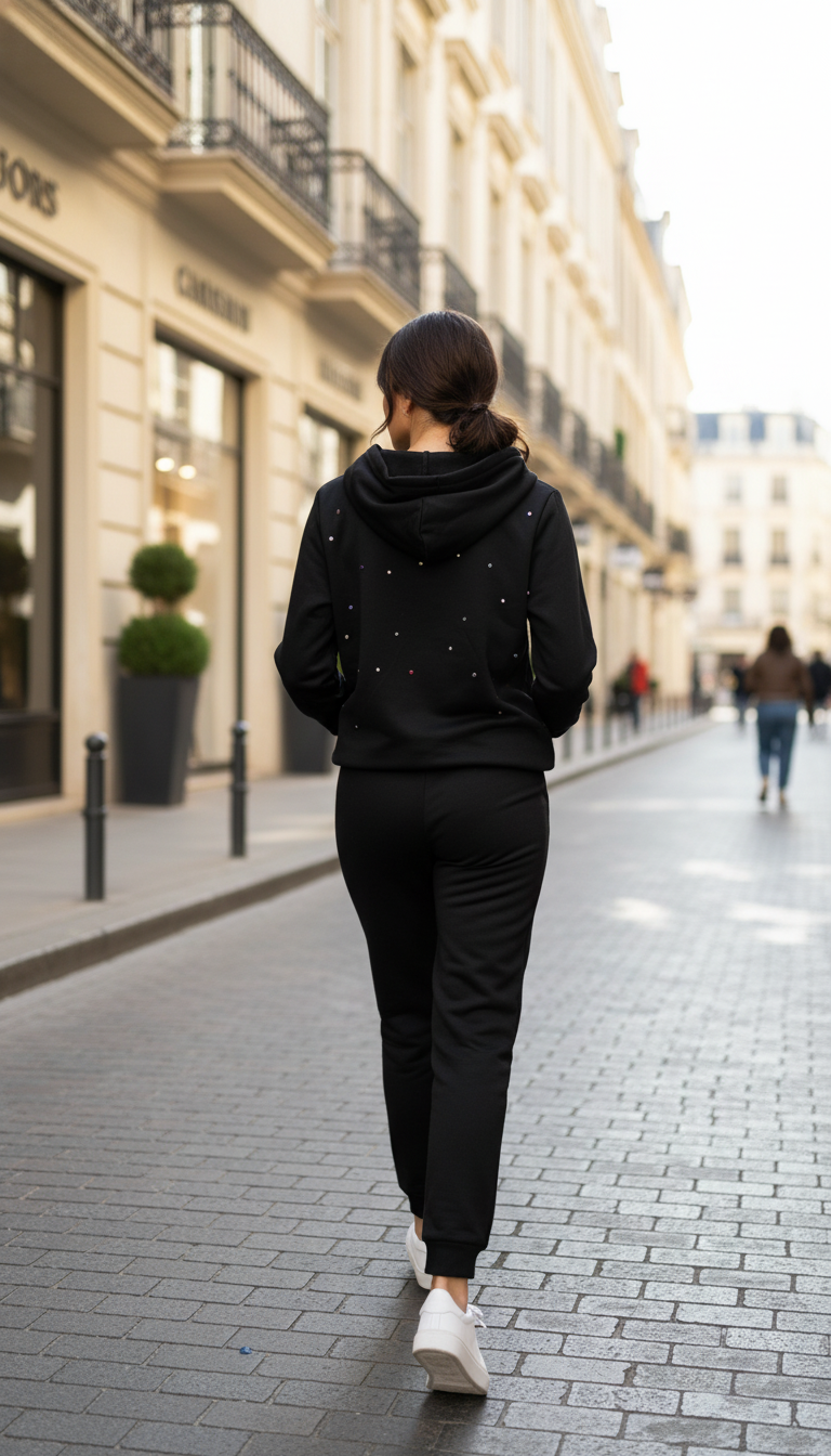 Set de pants con aplicación de brillos