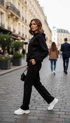 Set de pants con aplicación de brillos