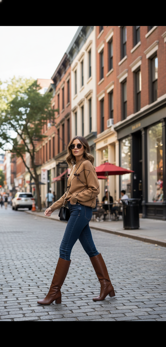 Suéter de punto con moños