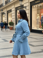 Vestido Mezclilla Con Cinto De Mezclilla