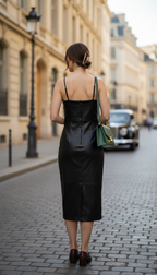 Vestido Vinipiel de Corte Clásico