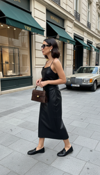 Vestido Vinipiel de Corte Clásico