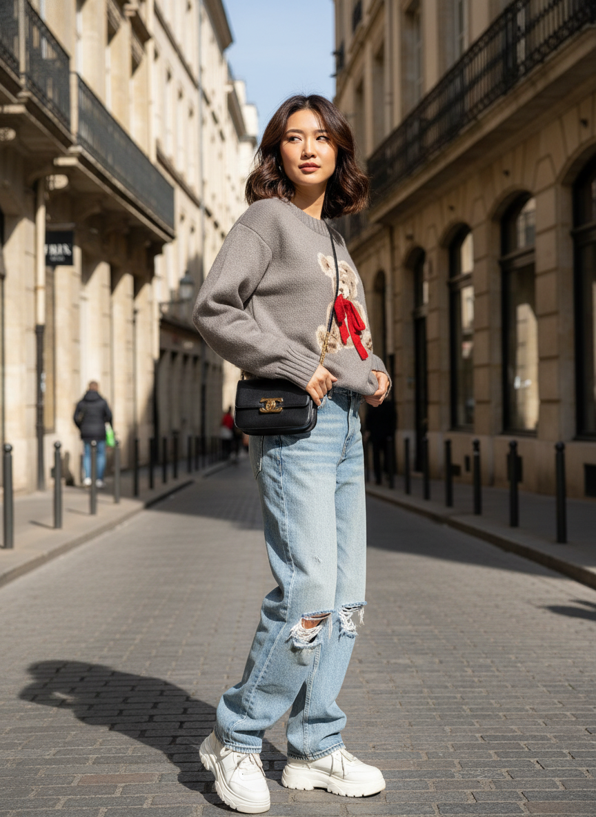 Sweater Oso con moño