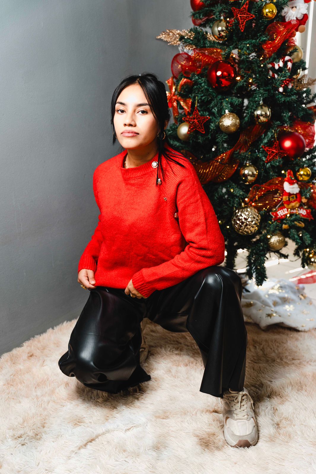 Suéter Rojo Clásico de Punto | Suéter Elegante y Cálido para Mujer