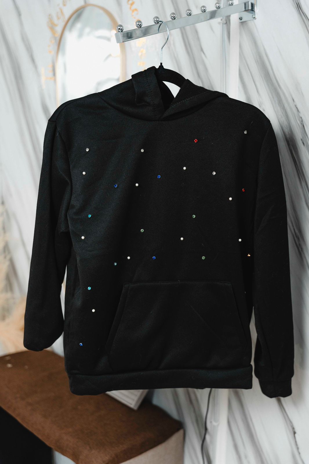 Set de Pants con Aplicación de Brillos | Conjunto Cómodo y Glam para Mujer