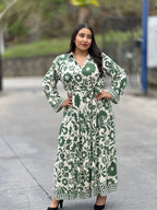 Vestido Flores con Cinto | Vestido Floral Elegante para Mujer